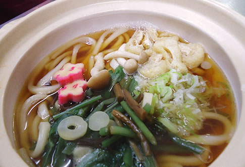 UDON with edible wild plants